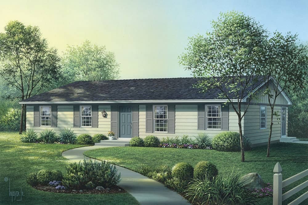 Country home (ThePlanCollection: Plan #138-1313)