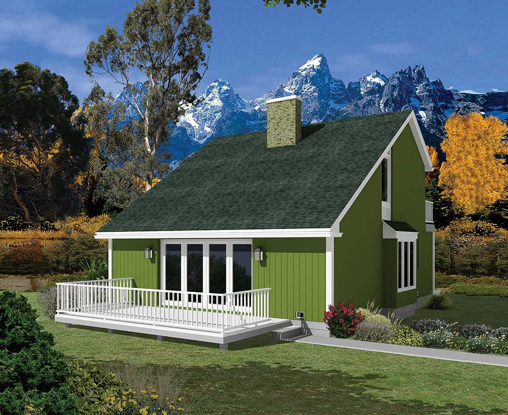 Front elevation of Vacation Homes home (ThePlanCollection: House Plan #138-1327)