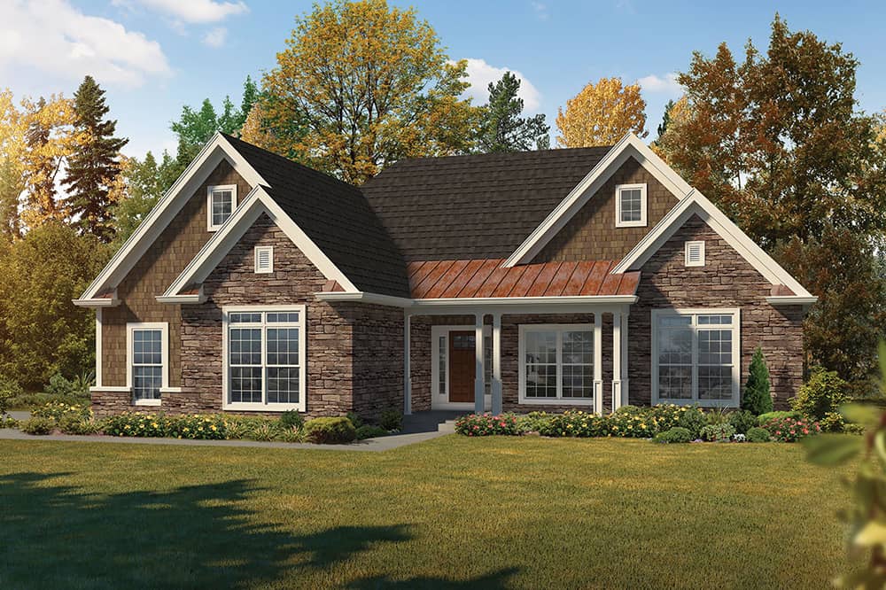 Front elevation of Country home (ThePlanCollection: House Plan #138-1359)