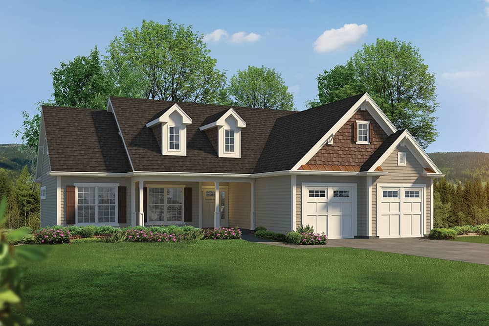 Front elevation of Country home (ThePlanCollection: House Plan #138-1363)