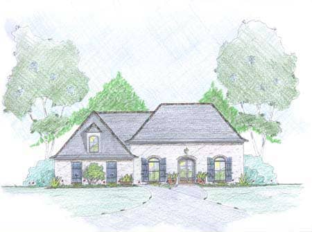 European Houseplans Colored rendering.