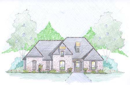 European Home Plans Front Elevation.