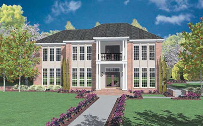 Colonial home (ThePlanCollection: Plan #139-1046)