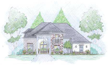 European Homeplans front elevation image.