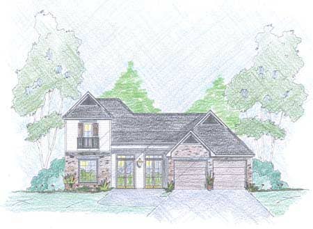 European Home Plans Front Elevation.