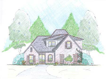 European Houseplans color rendering.