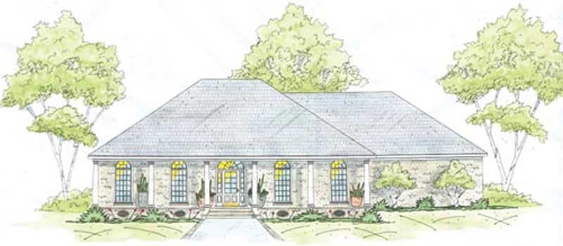 Ranch  home (ThePlanCollection: Plan #139-1229)