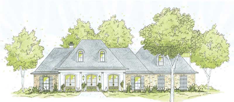 Acadian home (ThePlanCollection: Plan #139-1230)