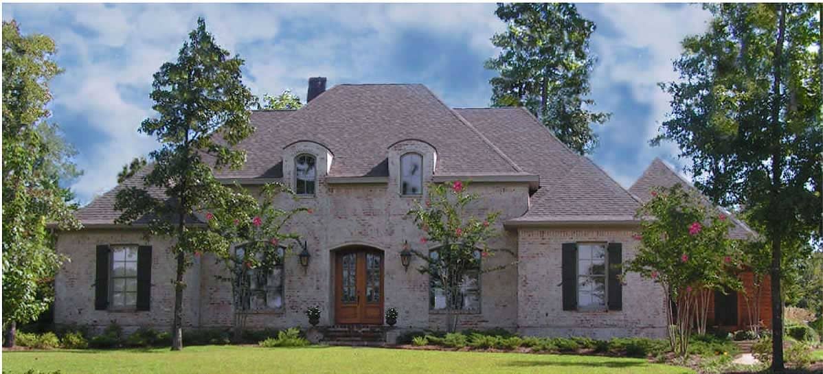 This is a color photo of these European House Plans.