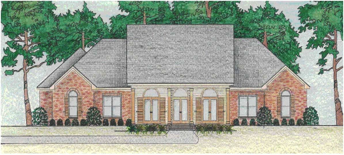 This is a color photo of these House Plans.