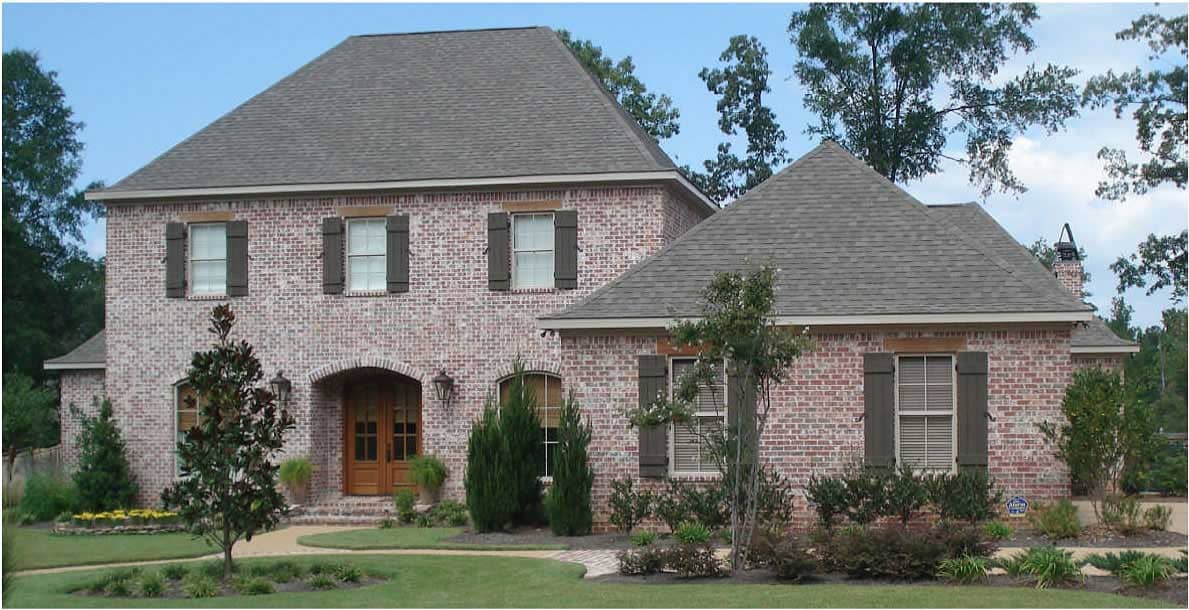 This is a color photo of these European House Plans.