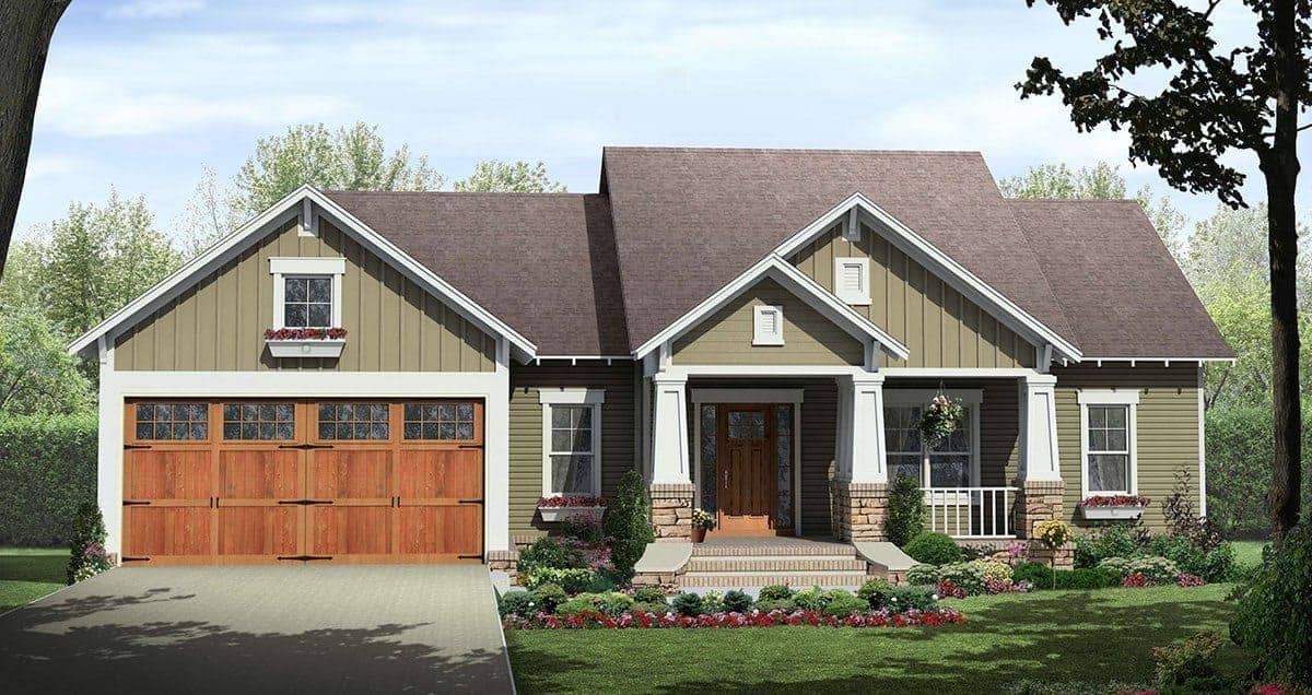 Craftsman home plan (ThePlanCollection: #141-1081)