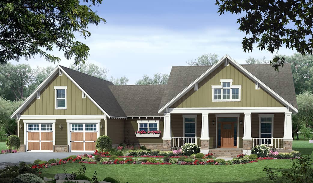 Craftsman home (ThePlanCollection: Plan #141-1291)