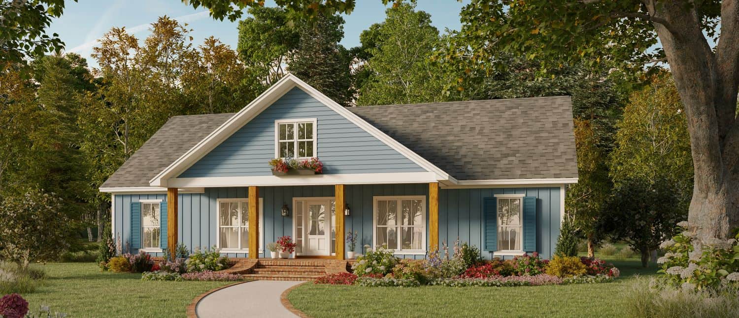 Front elevation of Country home (ThePlanCollection: House Plan #141-1338)