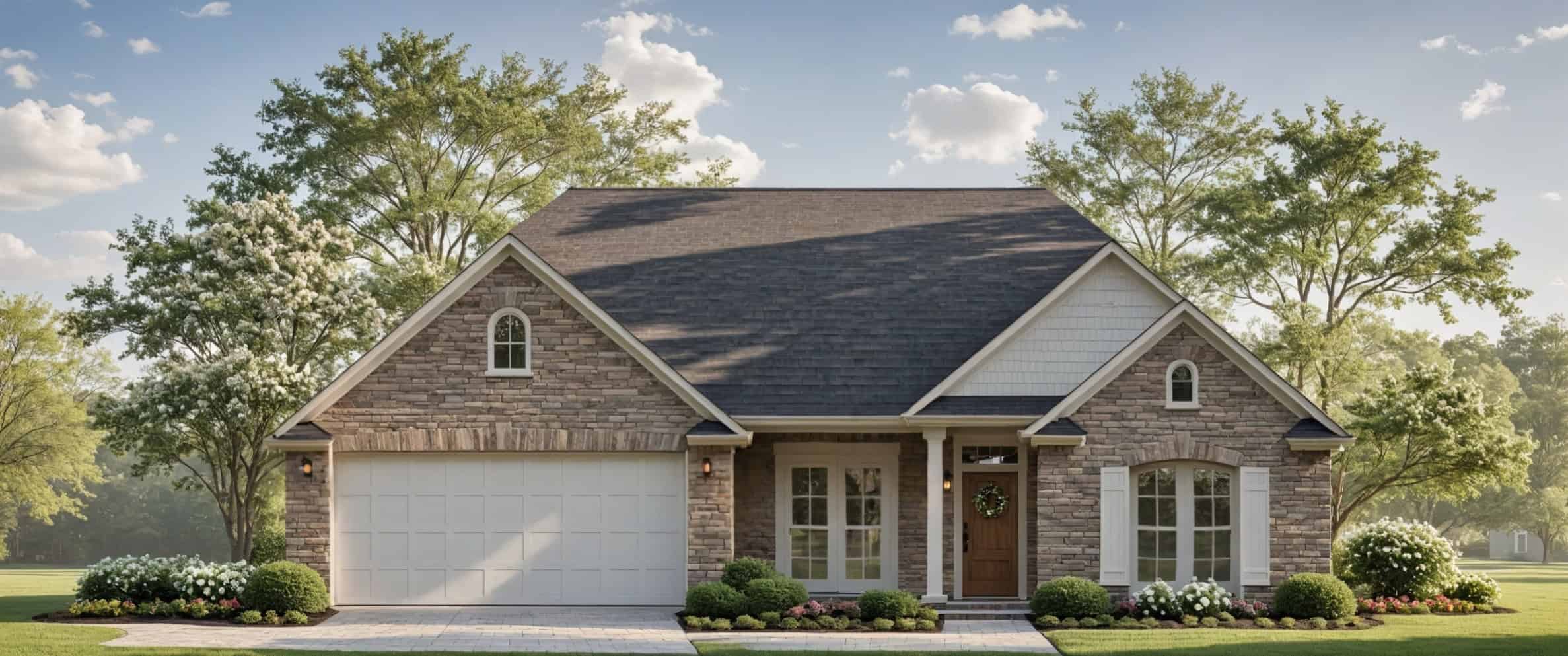 Front elevation of Ranch home (ThePlanCollection: House Plan #141-1390)