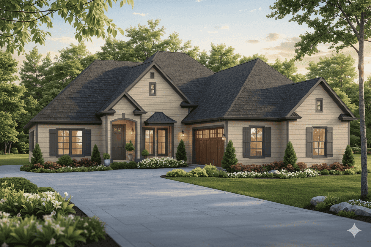 Front elevation of Country home (ThePlanCollection: House Plan #141-1398)