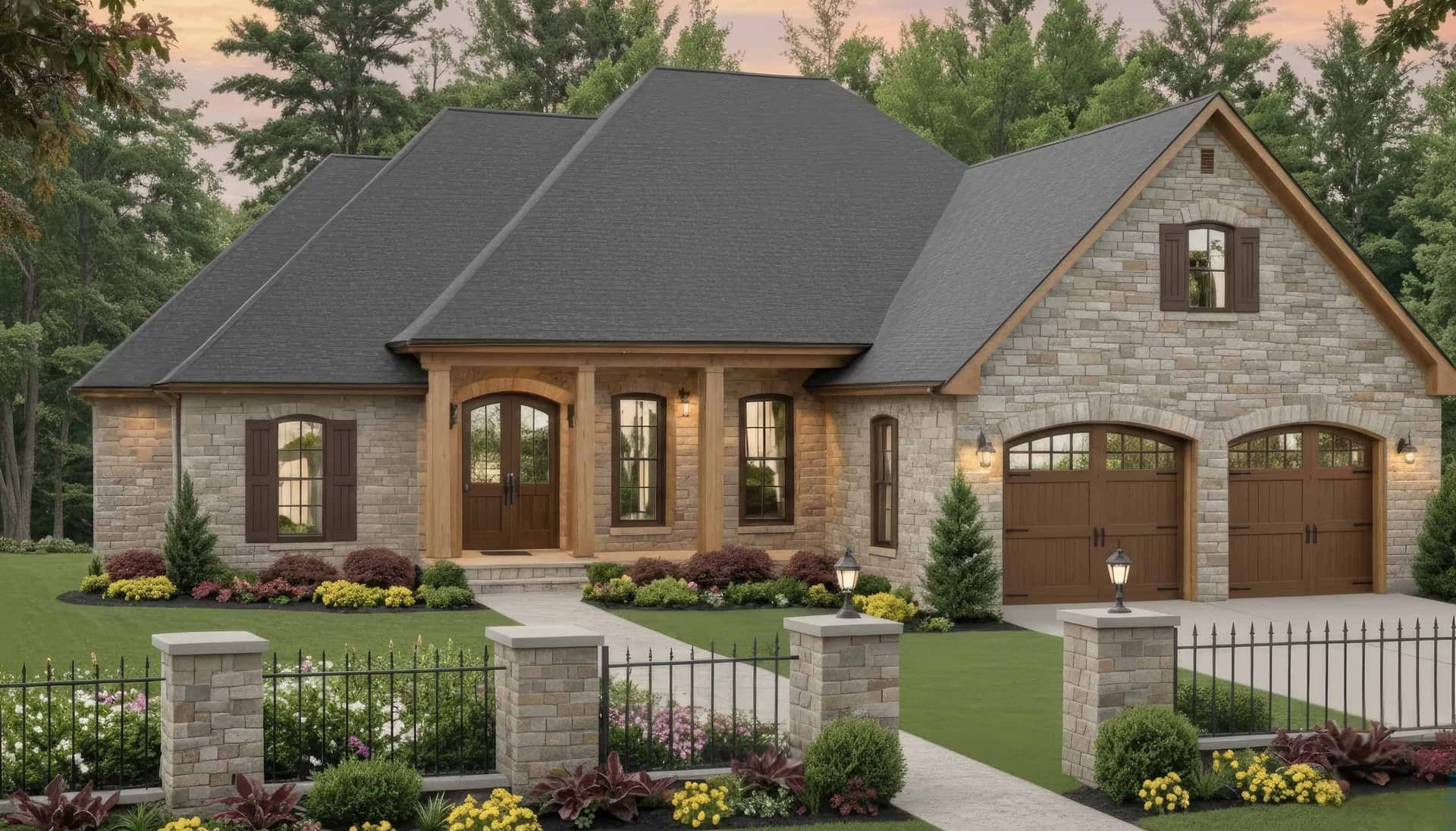 Front elevation of Traditional home (ThePlanCollection: House Plan #141-1409)