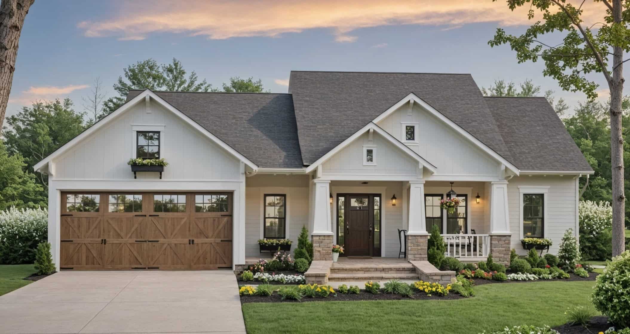 Front elevation of Craftsman home (ThePlanCollection: House Plan #141-1418)