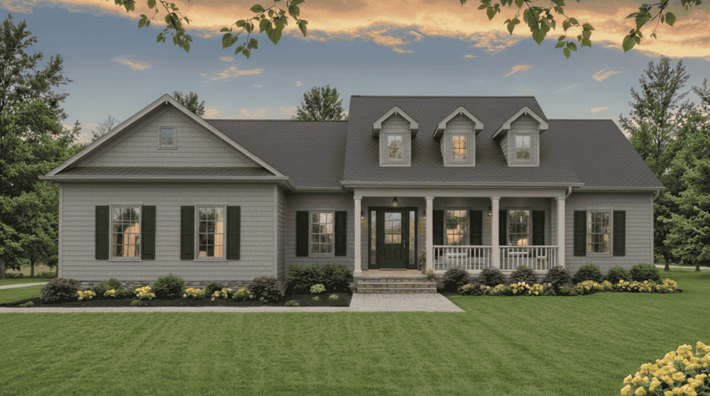 Front elevation of Country home (ThePlanCollection: House Plan #141-1424)