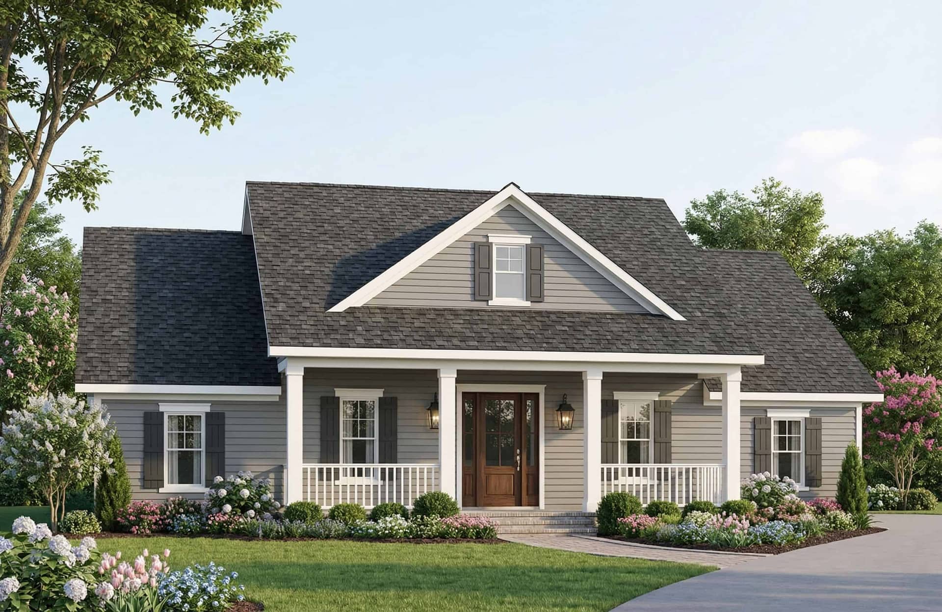 Front elevation of Country home (ThePlanCollection: House Plan #141-1431)