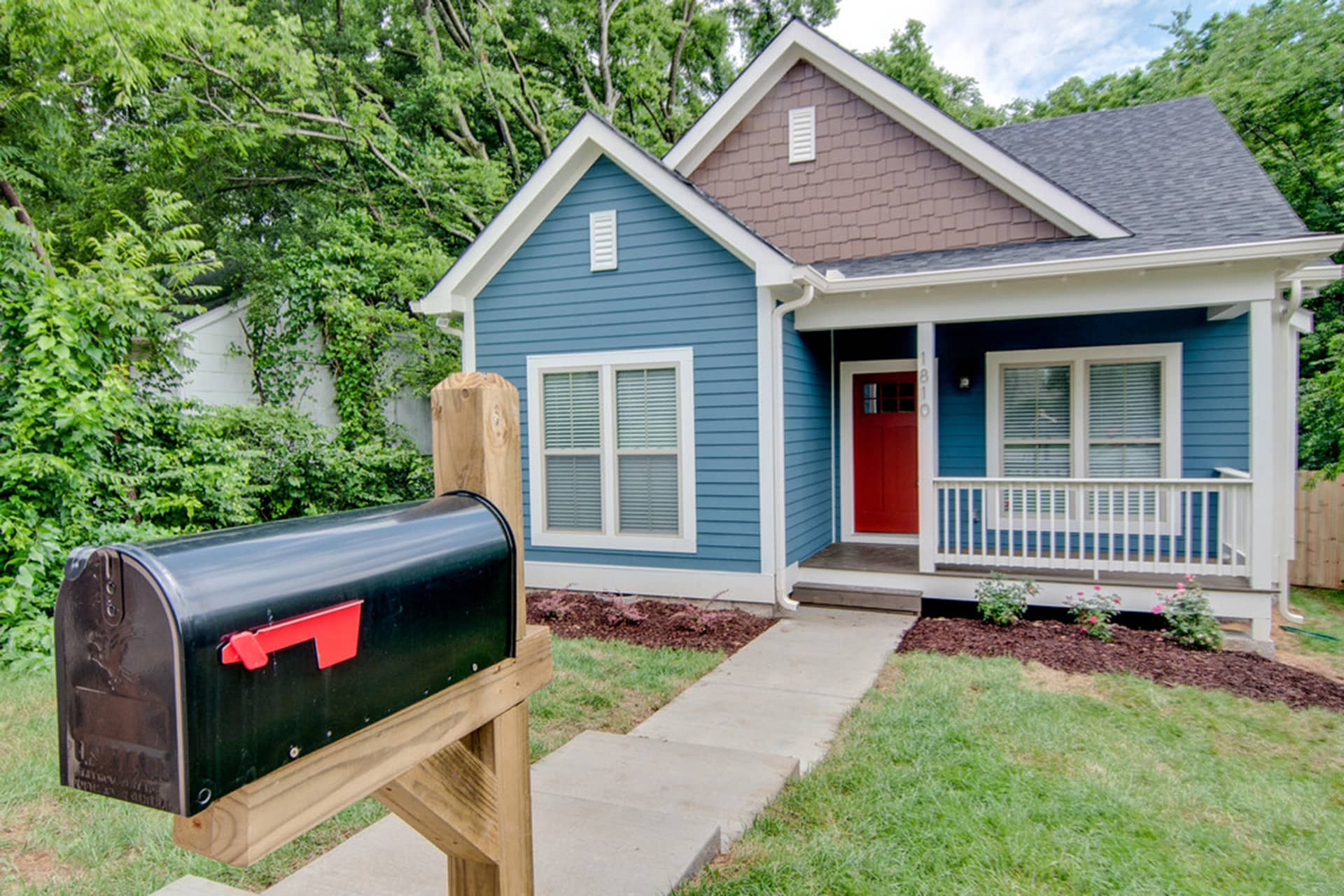 Front Elevation Photo of this Bungalow House (#142-1055) at The Plan Collection.