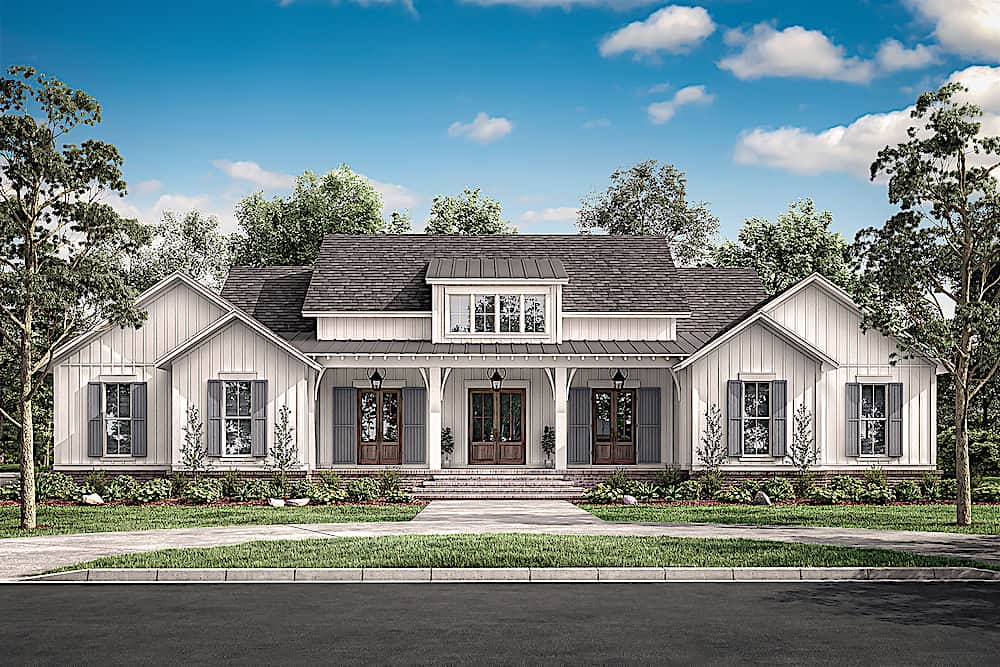 Ranch home (ThePlanCollection: Plan #142-1216)