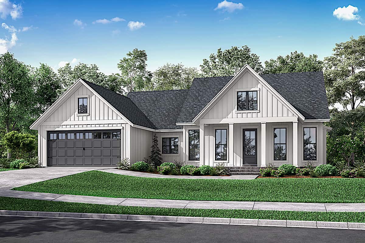 Ranch home (ThePlanCollection: Plan #142-1230)