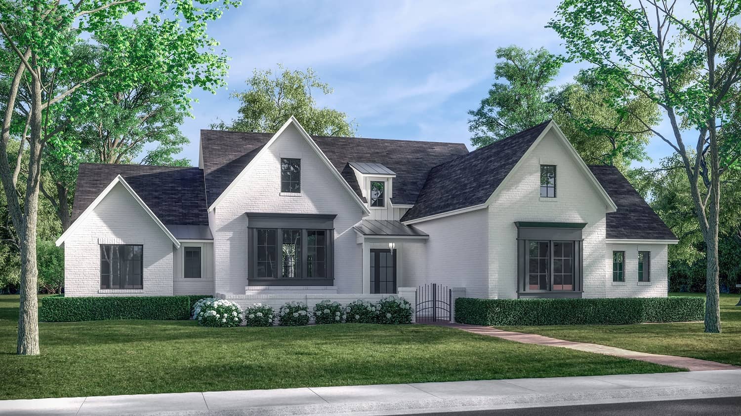 Front elevation of Ranch home (ThePlanCollection: House Plan #142-1274)