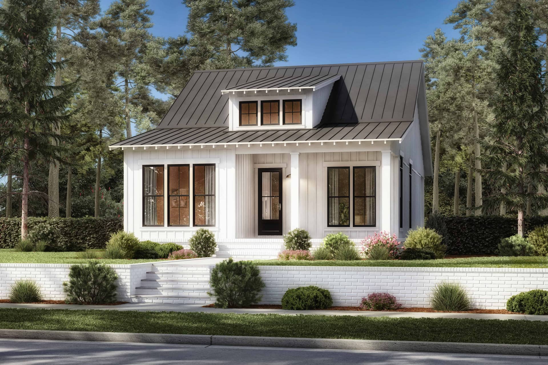 Front elevation of Country home (ThePlanCollection: House Plan #142-1417)