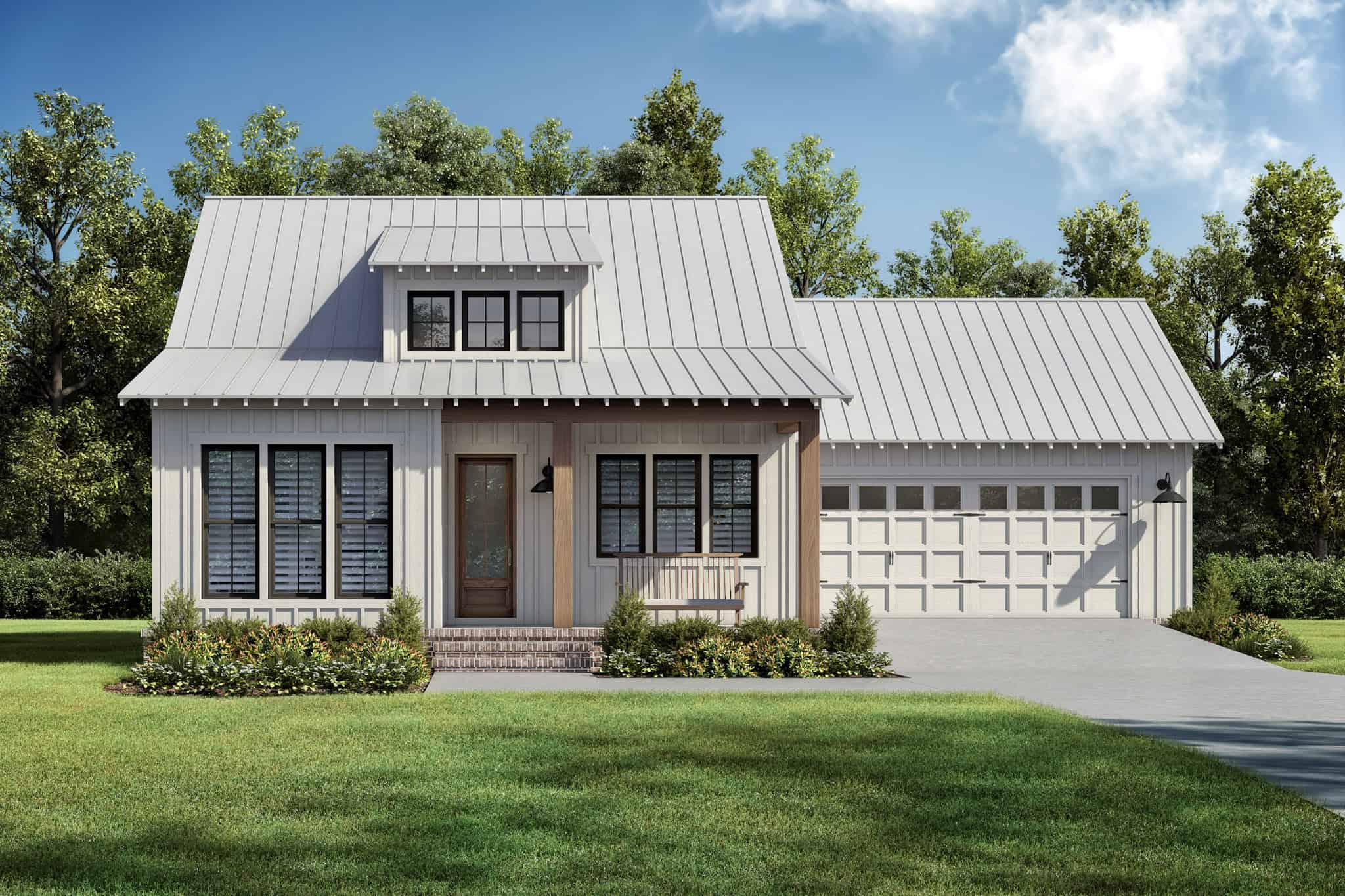 Front elevation of Country home (ThePlanCollection: House Plan #142-1509)