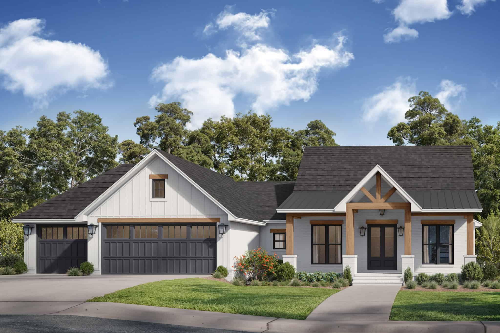 Front elevation of Country home (ThePlanCollection: House Plan #142-1535)