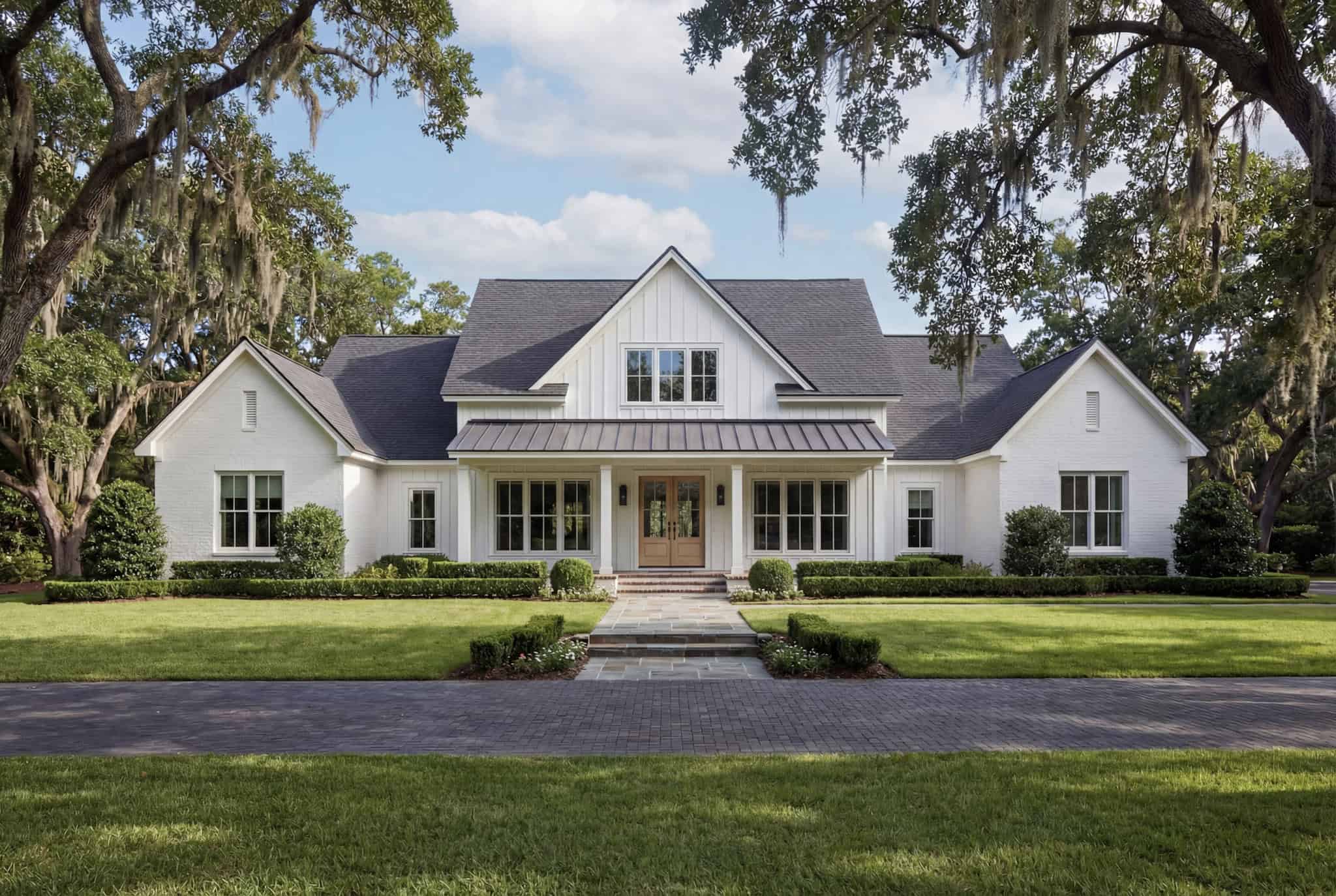 Front elevation of Transitional home (ThePlanCollection: House Plan #142-1561)