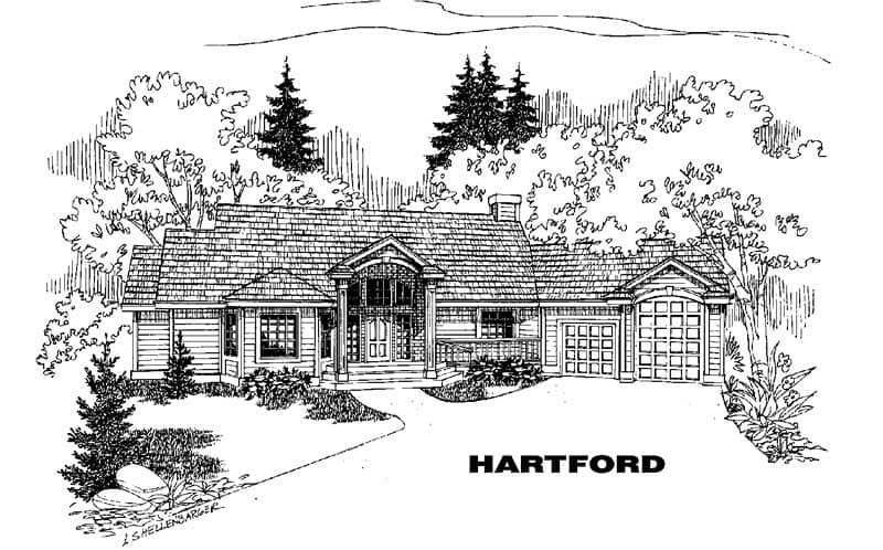 Front view of Traditional home (ThePlanCollection: House Plan #145-1286)