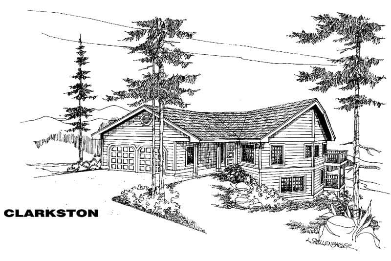 Front view of Small House Plans home (ThePlanCollection: House Plan #145-1417)