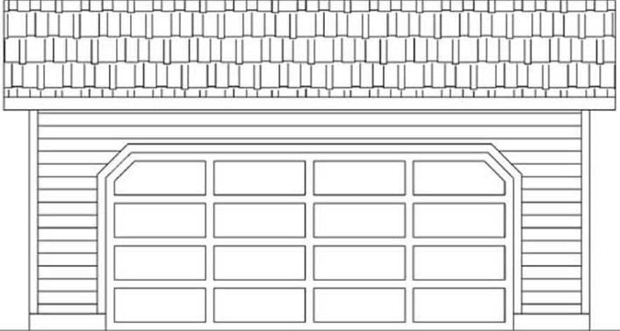Front view of Garage home (ThePlanCollection: House Plan #145-1505)