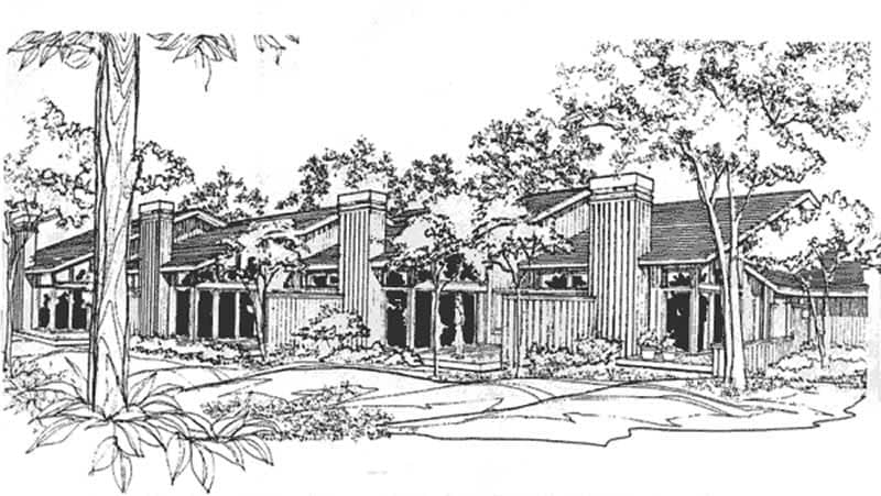 Front view of Duplex/Multi-Unit home (ThePlanCollection: House Plan #146-2125)