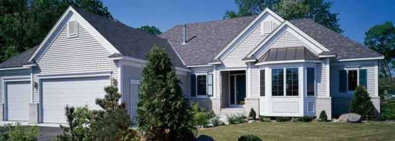 Front view of Country home (ThePlanCollection: House Plan #146-2304)