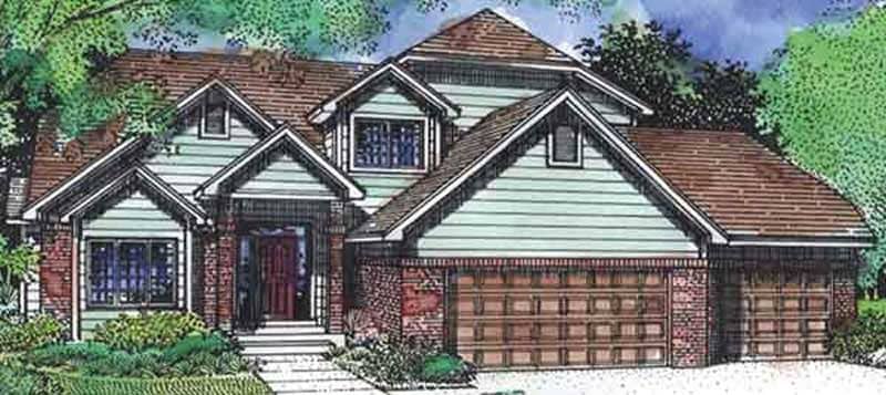 Front view of Traditional home (ThePlanCollection: House Plan #146-2333)