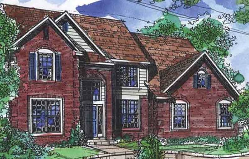 Front view of Contemporary home (ThePlanCollection: House Plan #146-2688)