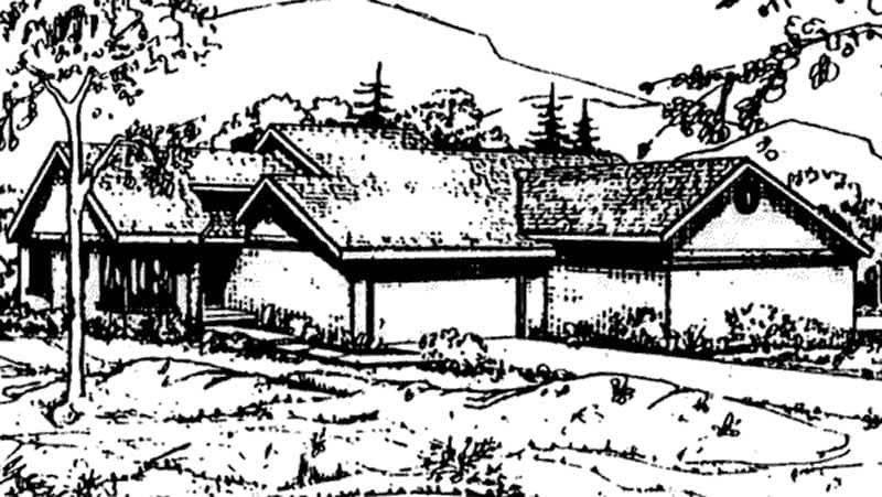 Front view of Duplex/Multi-Unit home (ThePlanCollection: House Plan #146-2751)