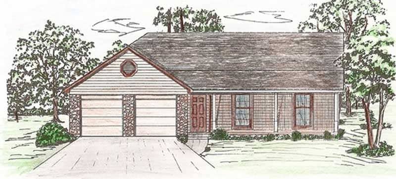 Color Rendering of this house plan