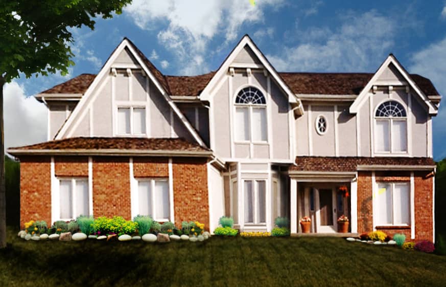 Color photo of Luxury home (ThePlanCollection: House Plan #147-1154)