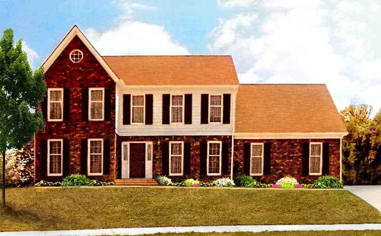 Front elevation of Traditional home (ThePlanCollection: House Plan #147-1155)