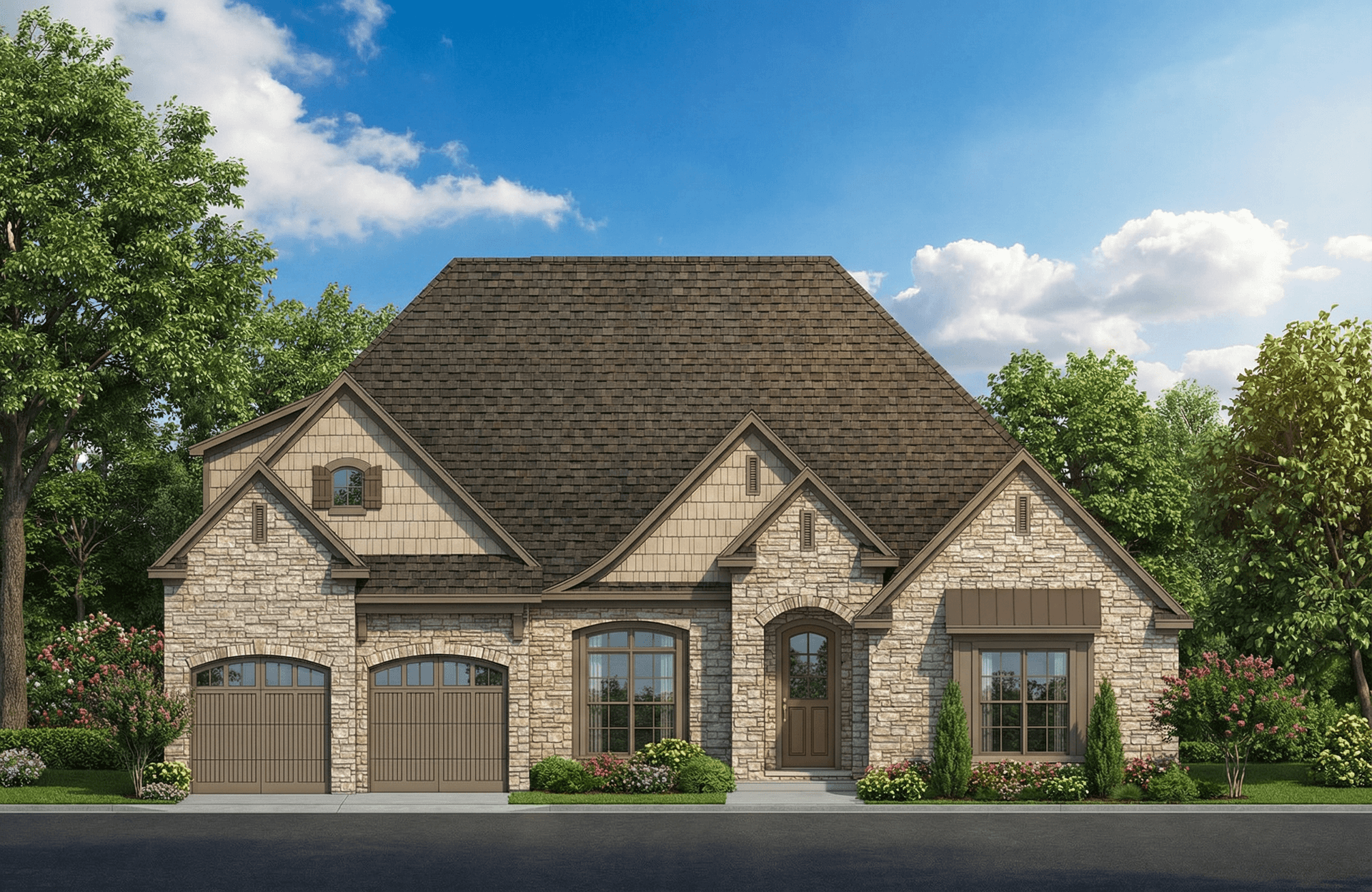 This is an artist's rendering for these European House Plans