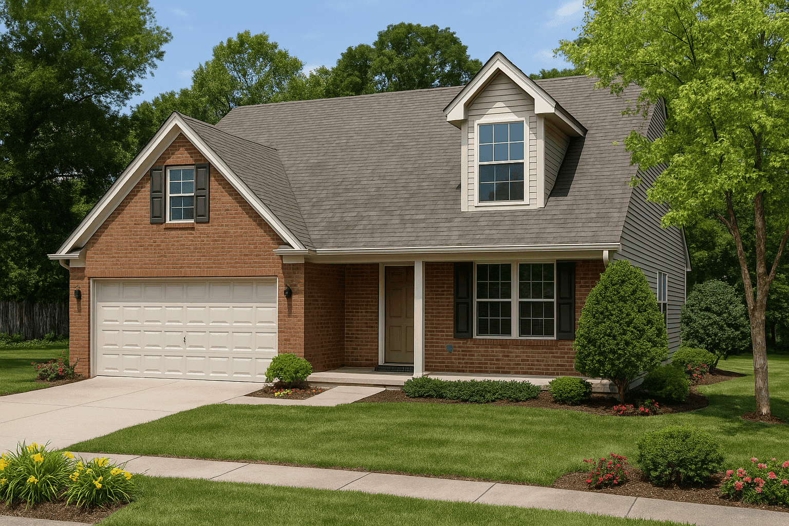 Color rendering of Country home plan (ThePlanCollection: House Plan #153-1289)