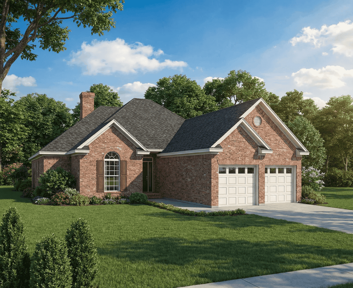 Front elevation of Country home (ThePlanCollection: House Plan #153-1631)