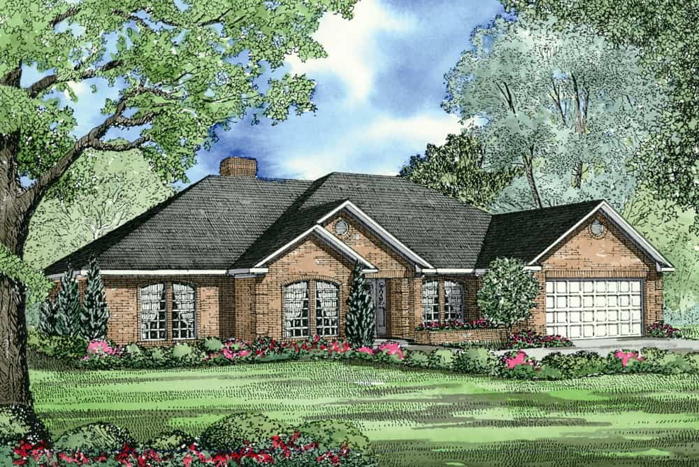 Front elevation of Country home (ThePlanCollection: House Plan #153-1685)