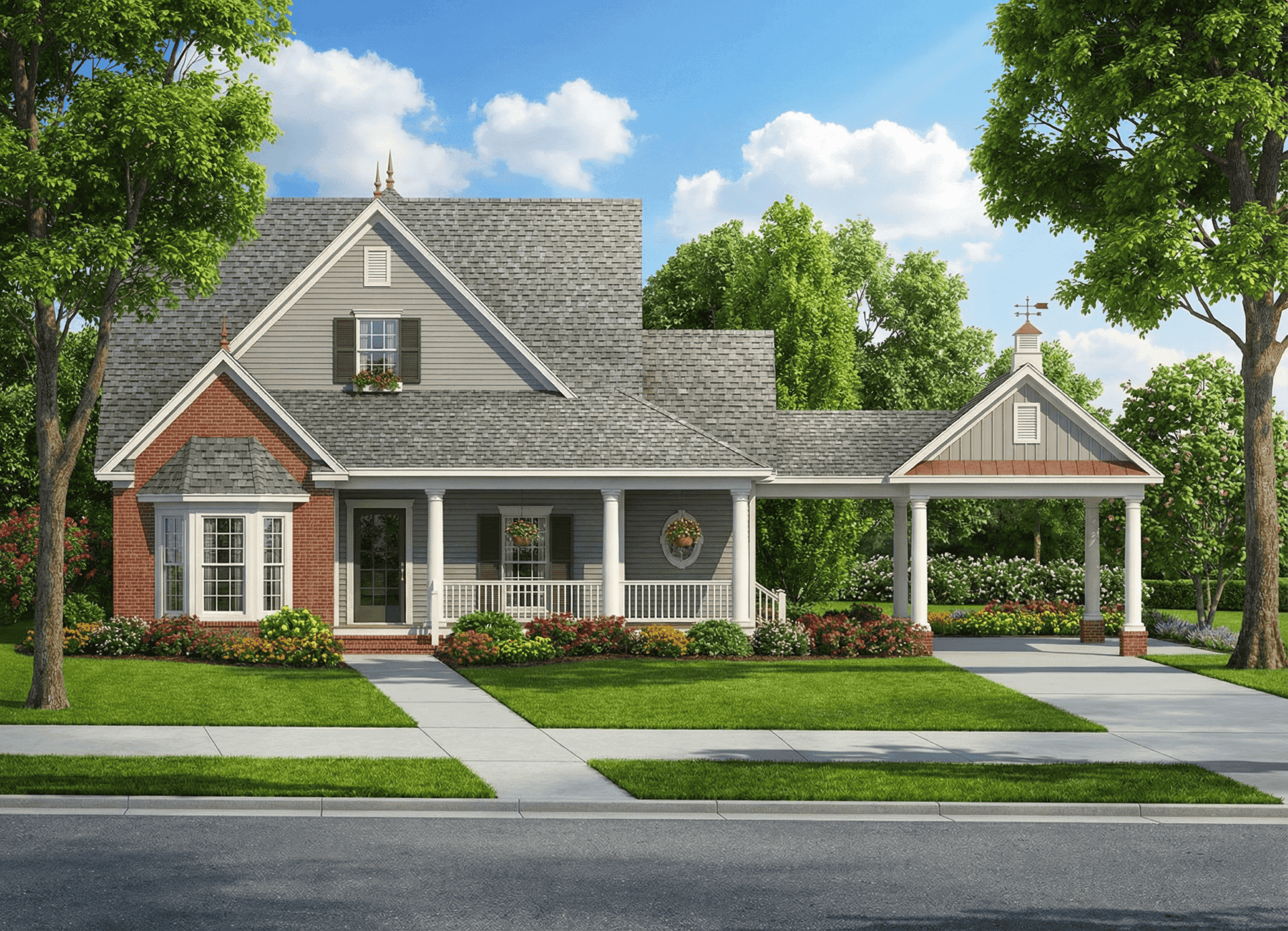 Colonial home (ThePlanCollection: Plan #153-1697)