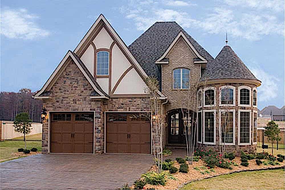European Tudor style home (ThePlanCollection: Plan #153-1750)