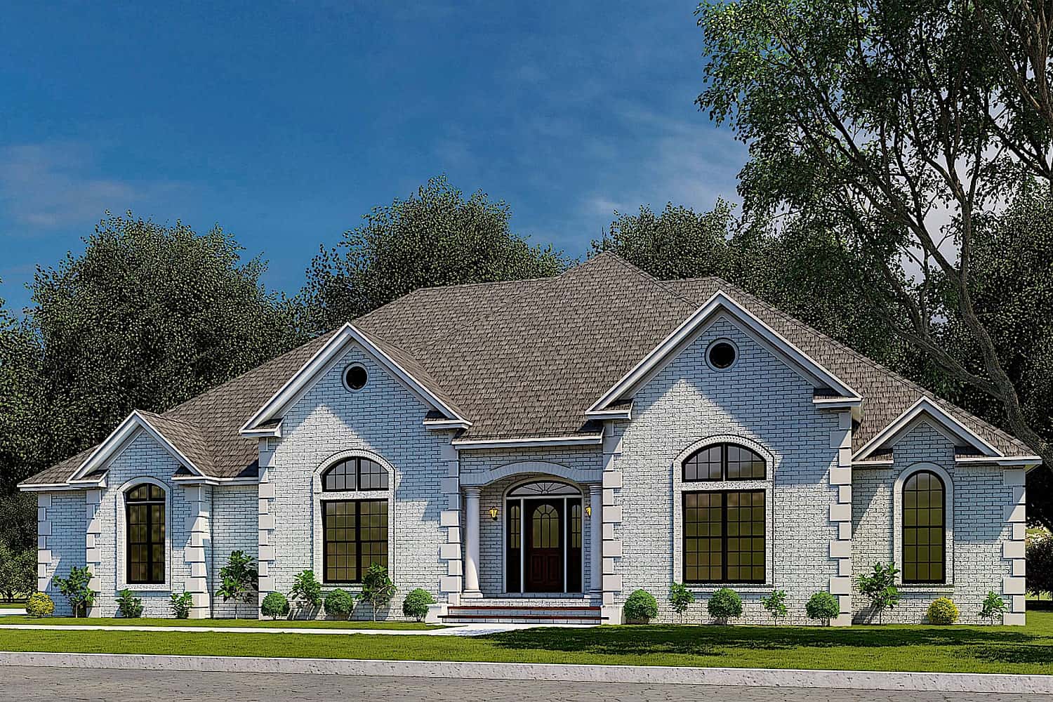 Traditional style house (ThePlanCollection: House Plan #153-1751)